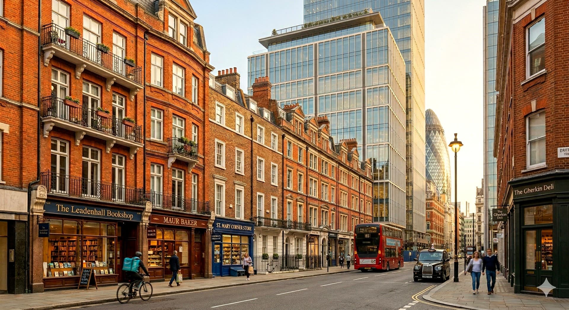 London street with traditional Victorian brick buildings and modern architecture — NterSpace UK property investment